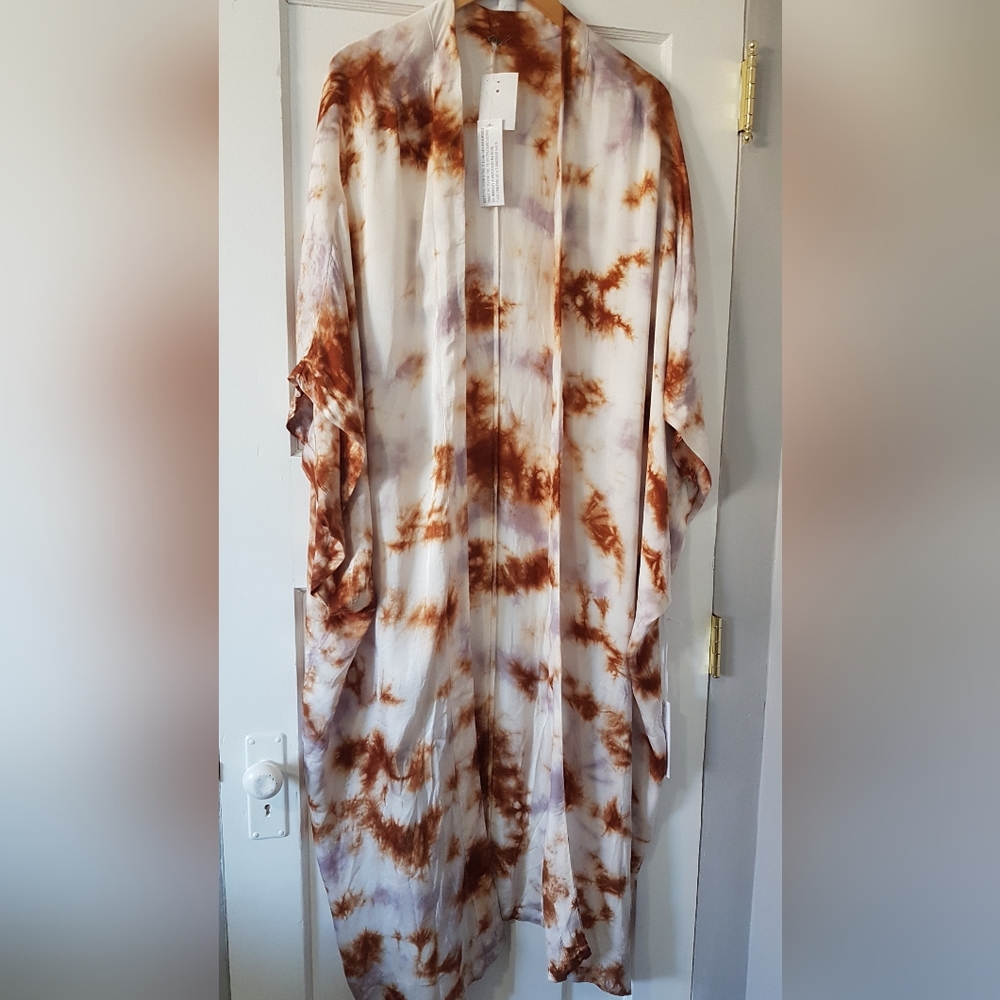 Young Fabulous & Broke Kana Kimono Duster in Thistle Cosmic Wash  Sz OS NWT